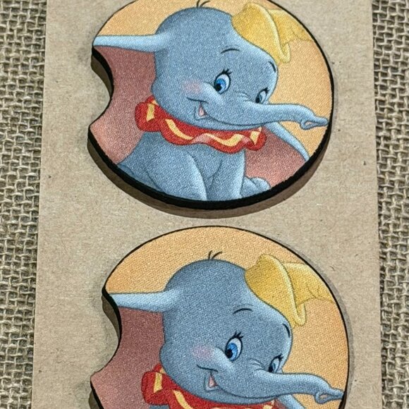 Flying Elephant - Sublimation Neoprene Car Coasters - Picture 1 of 3